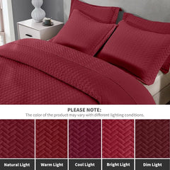 Lightweight Bedspread Ultrasonic  Pattern Light Coverlet for All Season Comforter Bedding Decor - 3 Piece Bed Cover Sets