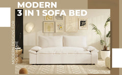 Sofa Bed, 70.1-Inch, 3-in-1 Convertible Queen Sleeper Sofas, Comfortable Pull-Out Futon, Modern Velvet, Sofa Sleeper