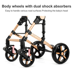 High quality newborn Lightweight  Baby Stroller  Folding Cart  Comfort Baby Stroller 3 in 1 Child Safety Seat With ISOfix