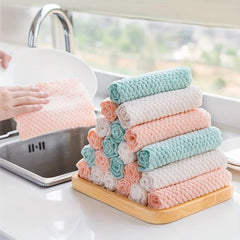 20Pcs/Pack Thickened Cleaning Cloths Wiping Rag Reusable Mirrors Window Glass Dish Washing Cloth Kitchen Towel Kitchen Cleaning