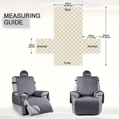 1pc Waterproof Recliner Chair Cover, Reclining Couch Covers For Pets, Dogs, Recliner Couch Slipcover Furniture Protector