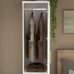 Wardrobe Armoire with 8 Doors, Drawers, Storage Shelves & Hanging Rods, Wooden Closet Storage Cabinet for Bedroom, Wardrobes