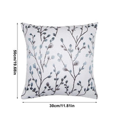 Jacquard Pillow Covers Embroidery Jacquard Leaf Pattern Decorative Throw Pillow Case Jacquard Decorative Throw Pillow Covers