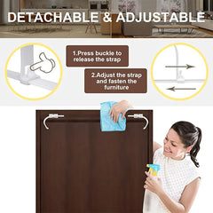 Furniture Anchors Upgraded Furniture Straps for Baby Proofing, Prevent Falling Anti Tip Earthquake Straps for Child Safety