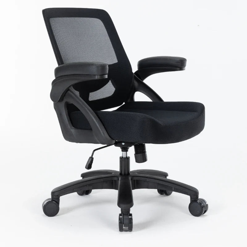 Big and Tall Office Chair 400lbs with Flip-up Arms, Mesh Ergonomic Heavy Duty Computer Chair Desk Chair Wide Seat, Executive Swi