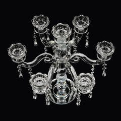 Crystal Candle Holder Candelabra 7-arm Wedding Birthday Party Gift Candlestick