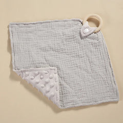 Muslin Square Towel Baby Blankets Newborn Soothe Appease Towel Cotton Baby Comforter Burp Cloth Teether Baby Stuff Snap Button