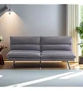 L Shaped Sofa with Ottoman Modern Sectional Living Room,Bedroom,Office,L Couch Brown