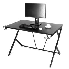 Modern Ergonomic RShape Frame Stable Gaming Table Computer Desk for Home Office Working Use