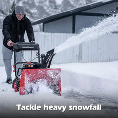 Snow Blower Gas Powered 24 in. 2-Stage 212cc Engine with Electric Start LED Light Self Propelled