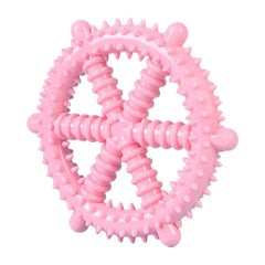 Dog Toys For Aggressive Chewers Dog Toothbrush Chew Toy Puppy Teething Ring Indestructible Squeaky Toy Food-Grade Teethers For