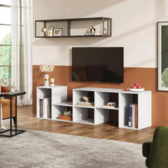 Deformable TV Stand up to 75 Inch TV, Modern Entertainment Center with 3 Pieces Cabinets