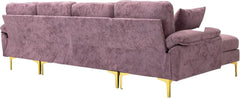 U-Shaped Sectional Sofa Couch, 4 Seat Sofa Set for Living Room, Convertible L-Shaped Velvet Couch Set with Chaise Lounge