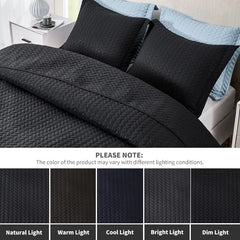 Lightweight Bedspread Ultrasonic  Pattern Light Coverlet for All Season Comforter Bedding Decor - 3 Piece Bed Cover Sets