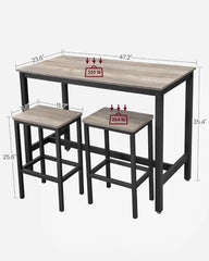 Tier Liquor Bar Table with Storage Shelves and Wine Glasses Holder, Industrial Corner Wine Bar Cabinet Mini Bars