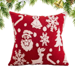 1Pack Christmas Decorations Pillow Covers Sofa Square Throw Pillow Cases Stamping Snowflake Waist Cushion Cover Home Bed Decor