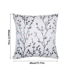 Jacquard Pillow Covers Embroidery Jacquard Leaf Pattern Decorative Throw Pillow Case Jacquard Decorative Throw Pillow Covers