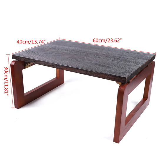 Collapsible Coffee Table Foldable Wood Mid Century Desk Computer Stand Vintage Tea Table for Living Room Furniture Home Decor