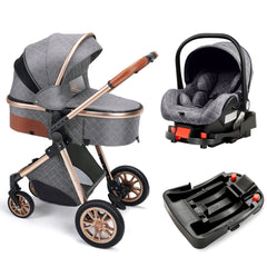 Baby Stroller 3 In 1 High Landscape Stroller For Newborns Infant Trolley Wagon Portable Baby Carriage With Base