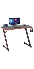 Gaming Desk Computer Desk 47 Inch Home Office Desk Extra Large Modern Ergonomic Black PC Table Gamer Workstation with Cup