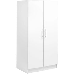 Armoir, Elite 32"W x 65"H x 24.5"D White Wardrobe Closet & Cabinet - Functional Clothes Storage with Hanging Rail, Armoir