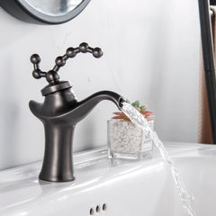 Brass Bathroom Faucet Chrome Bathroom Sink Faucet Deck Plate 1 Hole Bathroom Faucet Single Handle Bathroom Faucet