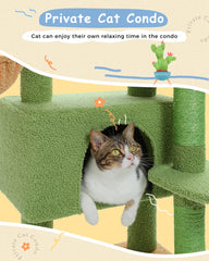 Cat Tree for Large Cats Cat Tower for Indoor Cats with Large Hammock Cat Condo House and Scratching Post Cat Activity Tree