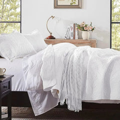 Bedding Set- Embossed, Bedspreads-Lightweight All Season Soft Microfiber Bedspread, Bed Coverlet for All Seasons