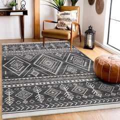 Modern Abstract Area Rug, 8x10 Washable Rugs for Living Room Bedroom Office Floor Rug Dining Room Indoor Accent Rugs