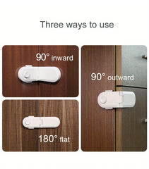 Multi-Use Adhesive Straps Locks Childproofing Baby Proofing Cabinet Latches for Drawers Fridge Door Oven Window No Drilling