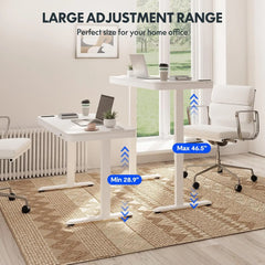 FLEXISPOT Comhar electric upright, with drawers, USB ports A to C for charging, adjustable height, 48 inch computer desk