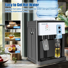 5 Gallon Top Loading Water Cooler Dispenser Countertop Hot+Cold Drinking Machine