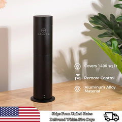 360 Column Aroma Diffuser Perfume Air Purifier Metal Material 120ML Capacity Freshener Remote Control Operation Machine for Home