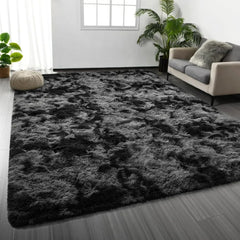 Large Shag Area Rugs 9 x 12, Tie-Dyed Plush Fuzzy Rugs for Living Room, Ultra Soft Fluffy Furry Rugs for Bedroom, Indoor Carpet