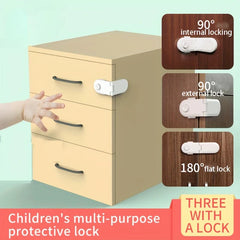 Multi-Use Adhesive Straps Locks Childproofing Baby Proofing Cabinet Latches for Drawers Fridge Door Oven Window No Drilling