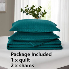 Lightweight Bedspread Ultrasonic  Pattern Light Coverlet for All Season Comforter Bedding Decor - 3 Piece Bed Cover Sets