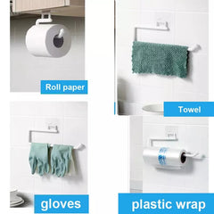 Kitchen Paper Roll Holder Cabinet Rag Hanging Holder Towel Hanger Toilet Paper Holders Rack Bar Shelf Tissue Holder