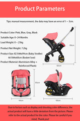 Baby Stroller Car Seat For Newborn Prams Infant Buggy Safety Cart Carriage Lightweight 3 in 1 Travel System