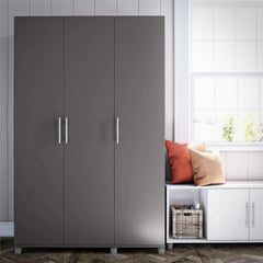 Evolution Westford 3 Door Wardrobe, Graphite Gray Lots of storage space 3 door wardrobe with hanging rod and adjustable shelf