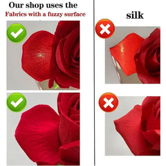 20 Pcs Artificial Velvet Silk Rose Flower Bouquet Real Looking Fake Roses Home Wedding Centerpieces Party Decorations