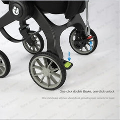 Baby Stroller Car Seat Newborn Lightweight Pram Cart Two-way With Easy Foldable 3 in 1