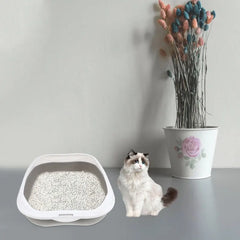 Cat Litter Box Semi-enclosed Pet Bedpan Anti-splash Cats Plastic Bins Training Potty Anti-Splashing Toilet Inclosed Boxes