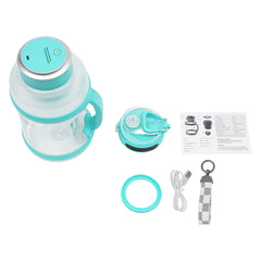 2l Rechargeable Blender, Fresh Fruit Juicer, USB Portable Juicer Bottle- Blue