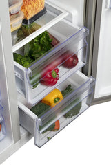 15.6 Counter Depth Full Size Refrigerator, Side Doors, Stainless, 15.8 cu ft