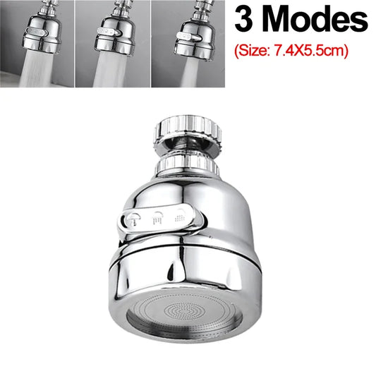 3Mode Universal Faucet Adapter Kitchen Aerator Shower Head Pressure Home Water Saving Bubbler Splash Filter Tap Nozzle Connector