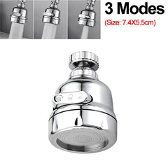 3Mode Universal Faucet Adapter Kitchen Aerator Shower Head Pressure Home Water Saving Bubbler Splash Filter Tap Nozzle Connector