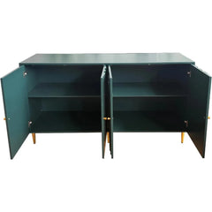 60" Modern Sideboard Buffet Accent Cabinet, Green Entryway Table with Storage Wood Credenzas for Living Room Home Bar