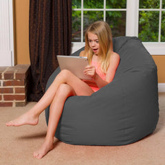 Beanbags Bean Bag Chair, X-Large-48in, Heather Gray