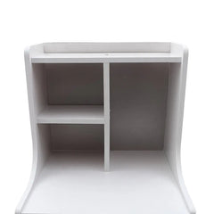 Modern Tall White Nightstand With 3 Drawers Side Stand Storage Cabinet Bedside Table Organizer Bedroom Furniture White