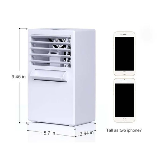 Mini Portable Air Conditioner Fan, 3-in-1 Table Personal Space Cooler Misting Humidifier Purifier for Office, Apartment, Dorm,